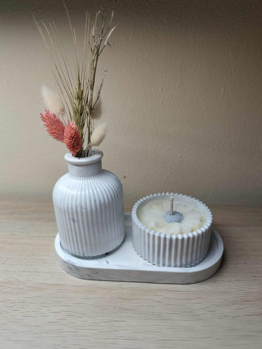 Gift Set Droogbloemen + Kaars